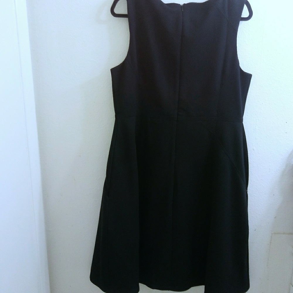 Liz Lange Black Sleeveless Dress Mesh Applique XL